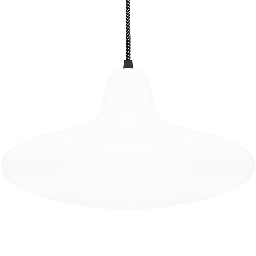 90s OPALINE GLASS PENDANT SHADE - DYKE & DEAN