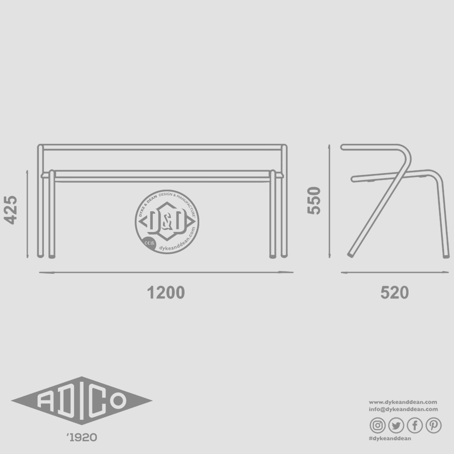 ADICO 5008-C BENCH - DYKE & DEAN