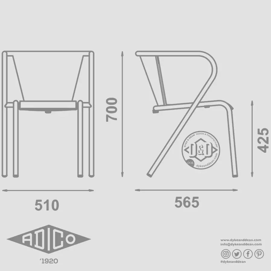 ADICO 5008 CHAIR PLYWOOD SEAT - DYKE & DEAN