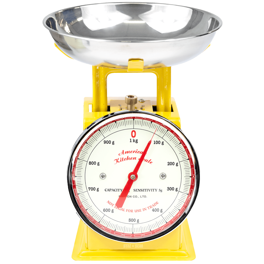 AMERICAN KITCHEN SCALE YELLOW - DYKE & DEAN