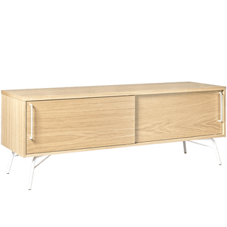 ASHBURN TV SIDEBOARD OAK WHITE LEGS - DYKE & DEAN