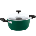 BAKELITE HANDLE NON-STICK POT WITH LID GREEN - DYKE & DEAN