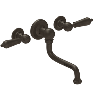 BASIN DROP ARM METAL LEVER HANDLE TAPS - DYKE & DEAN