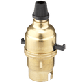 BAYONET SWITCHED BULB HOLDER BRASS - DYKE & DEAN