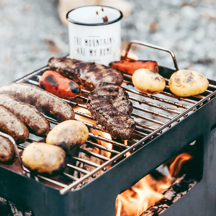 BEER BOX FIRE BASKET & GRILL BEER BOX FIRE BASKET - DYKE & DEAN