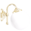 BISTRO OPAL GLOBE WALL LIGHT BRASS - DYKE & DEAN