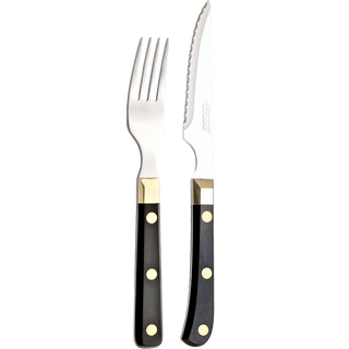 BLACK & BRASS STEAK FORK - DYKE & DEAN