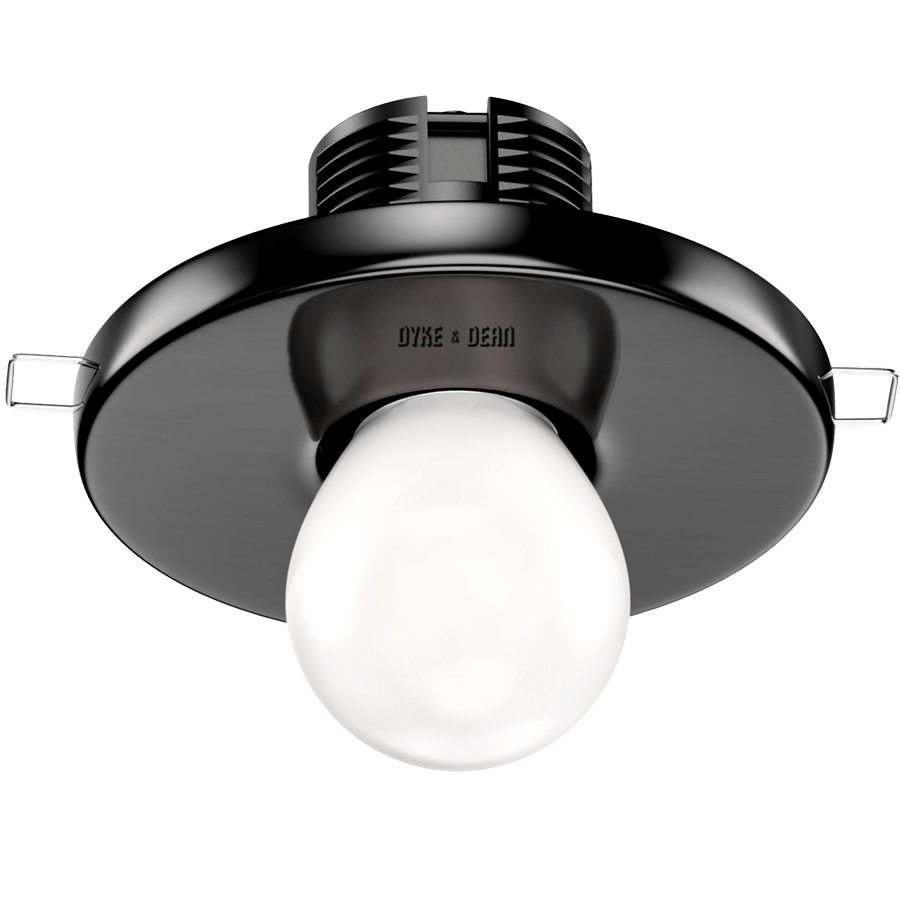 BLACK CERAMIC CEILING E27 RECESSED LIGHT - DYKE & DEAN