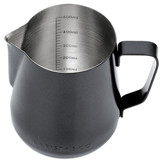 BLACK COFFEE MILK FROTHING JUG & PITCHER 600ML - DYKE & DEAN