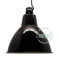 BLACK ENAMEL DOME SHADE E27 OUTLET - DYKE & DEAN
