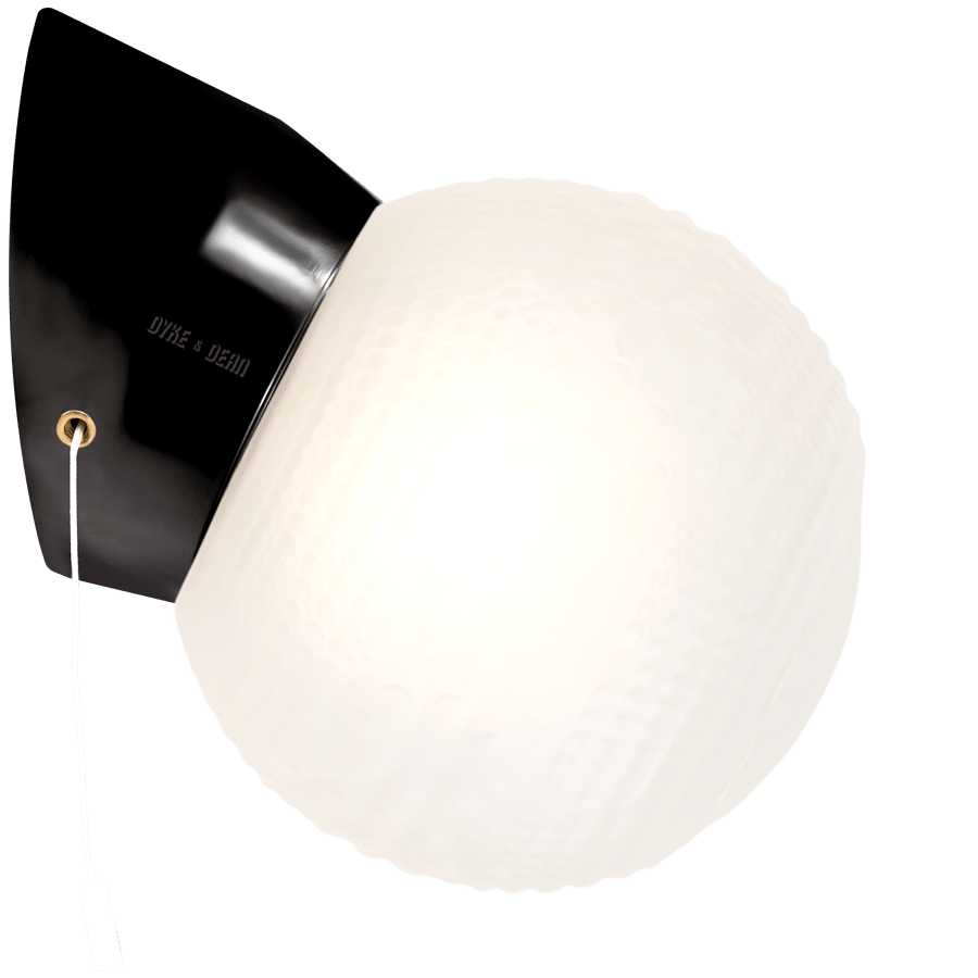 BLACK PULL CORD SWITCHED REARWIRED WALL LAMPS - WALL LIGHTS - DYKE & DEAN  - Homewares | Lighting | Modern Home Furnishings