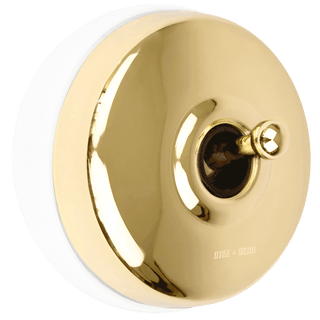 BRASS 2 WAY TOGGLE WALL SWITCH - DYKE & DEAN