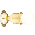 BRASS FIXED E27 WALL BULB HOLDER - DYKE & DEAN