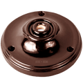 BROWN CERAMIC CEILING ROSE - DYKE & DEAN