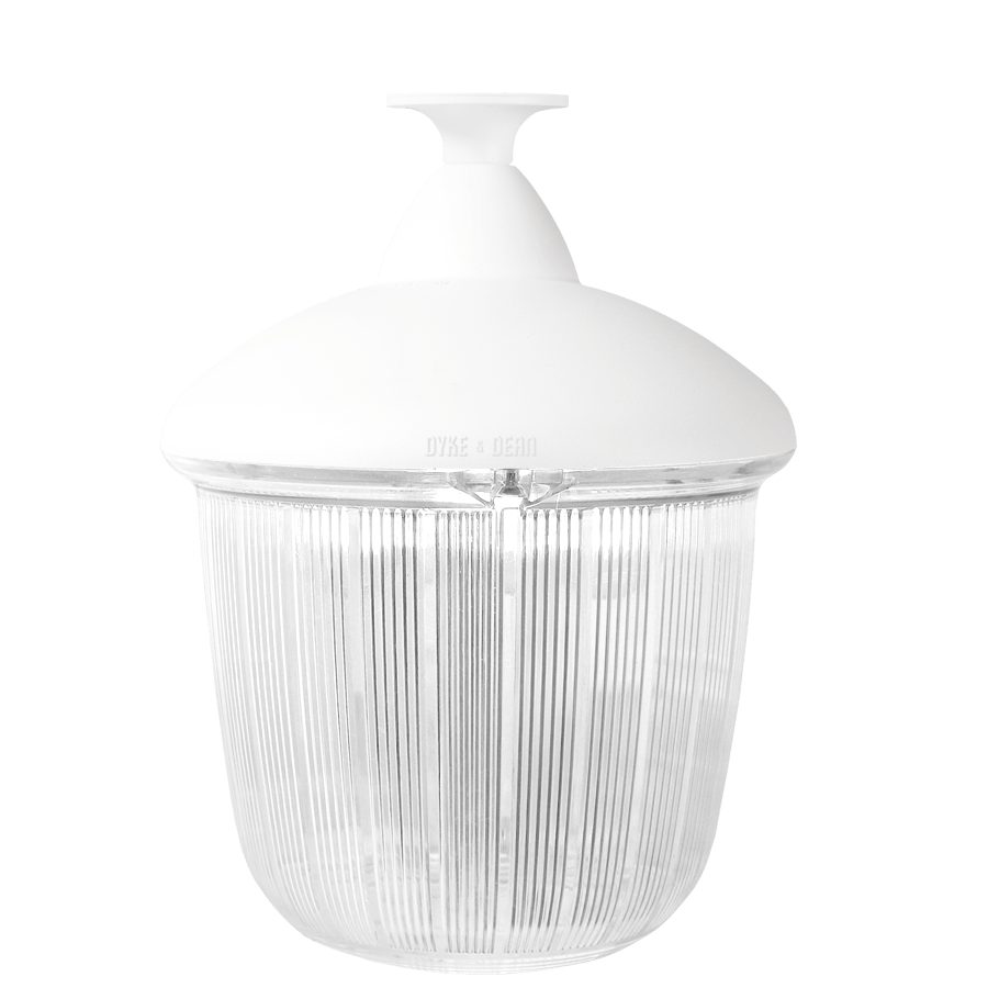 CAST LANTERN WHITE RIBBED CASE FIXED - DYKE & DEAN