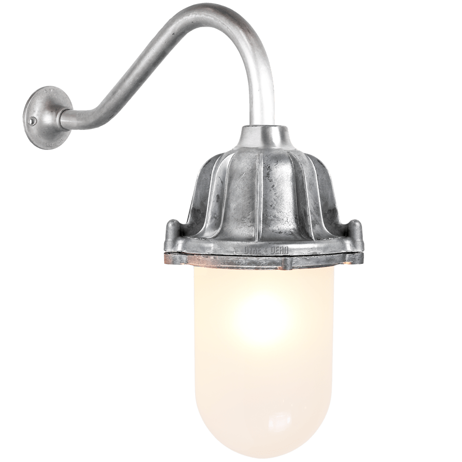 CAST SWAN NECK LANTERN FROSTED - DYKE & DEAN