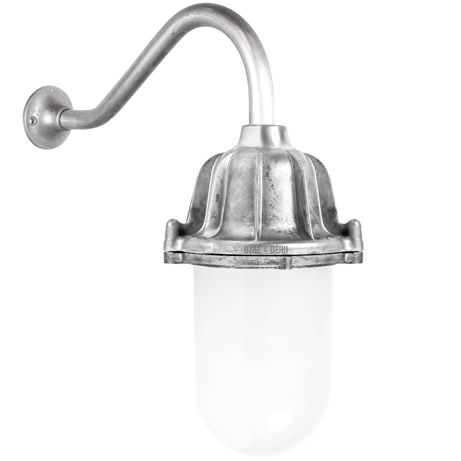 CAST SWAN NECK LANTERN FROSTED - DYKE & DEAN