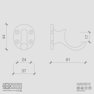 CAST WALL HOOK ALUMINIUM - DYKE & DEAN