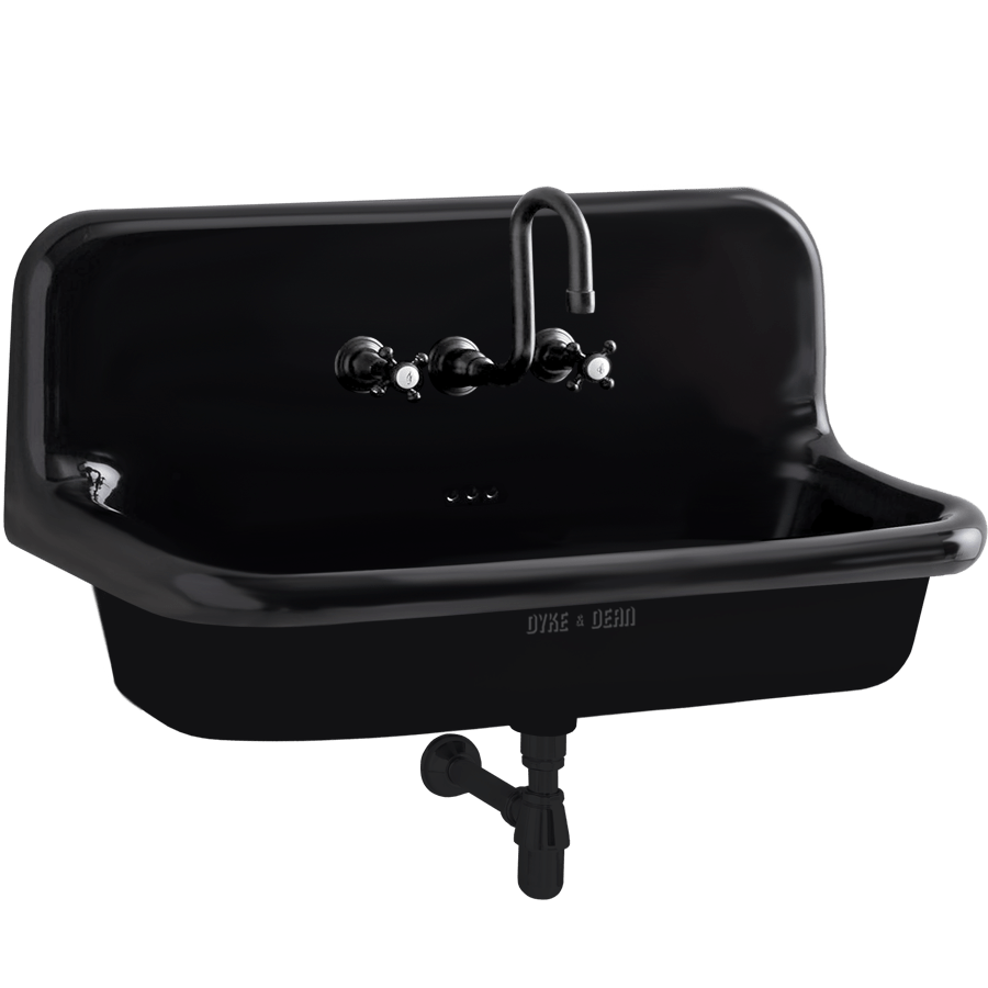 CERAMIC MOUNTED LARGE SINK WITH COLOUR OPTIONS - DYKE & DEAN