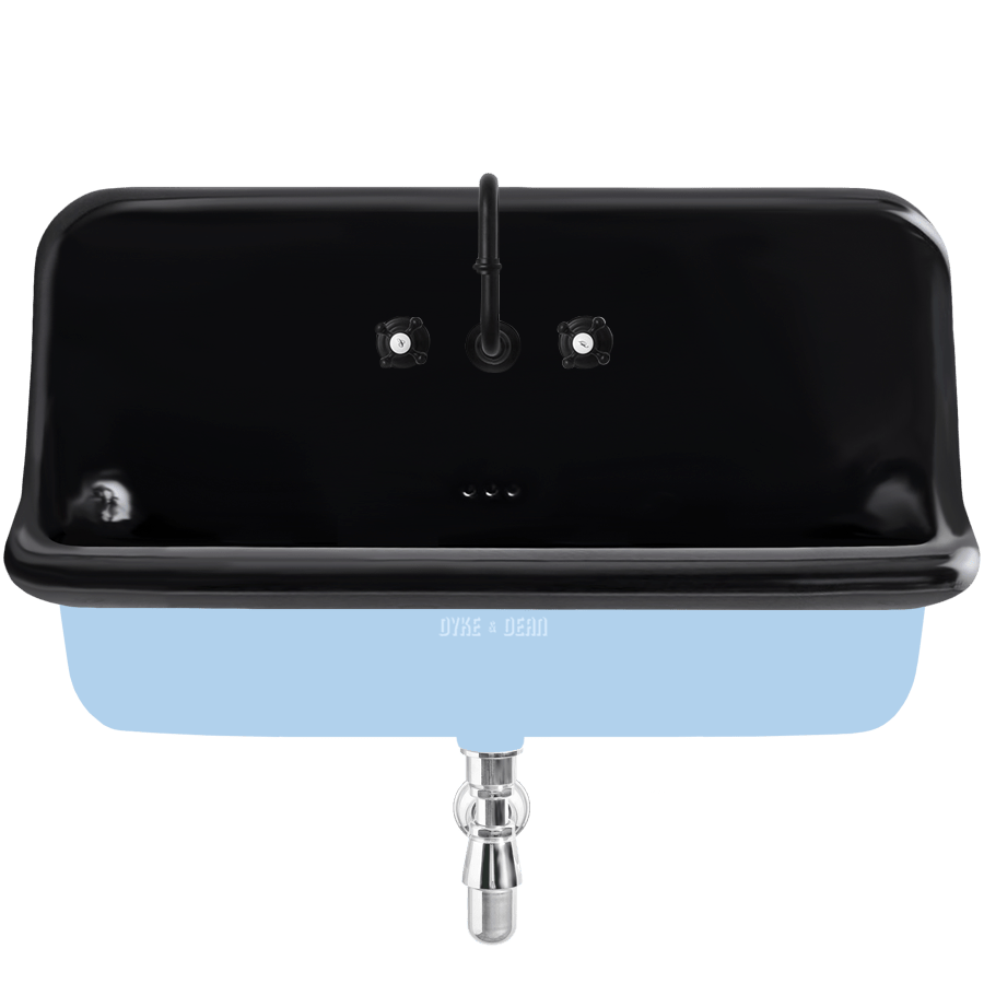 CERAMIC MOUNTED LARGE SINK WITH COLOUR OPTIONS - DYKE & DEAN