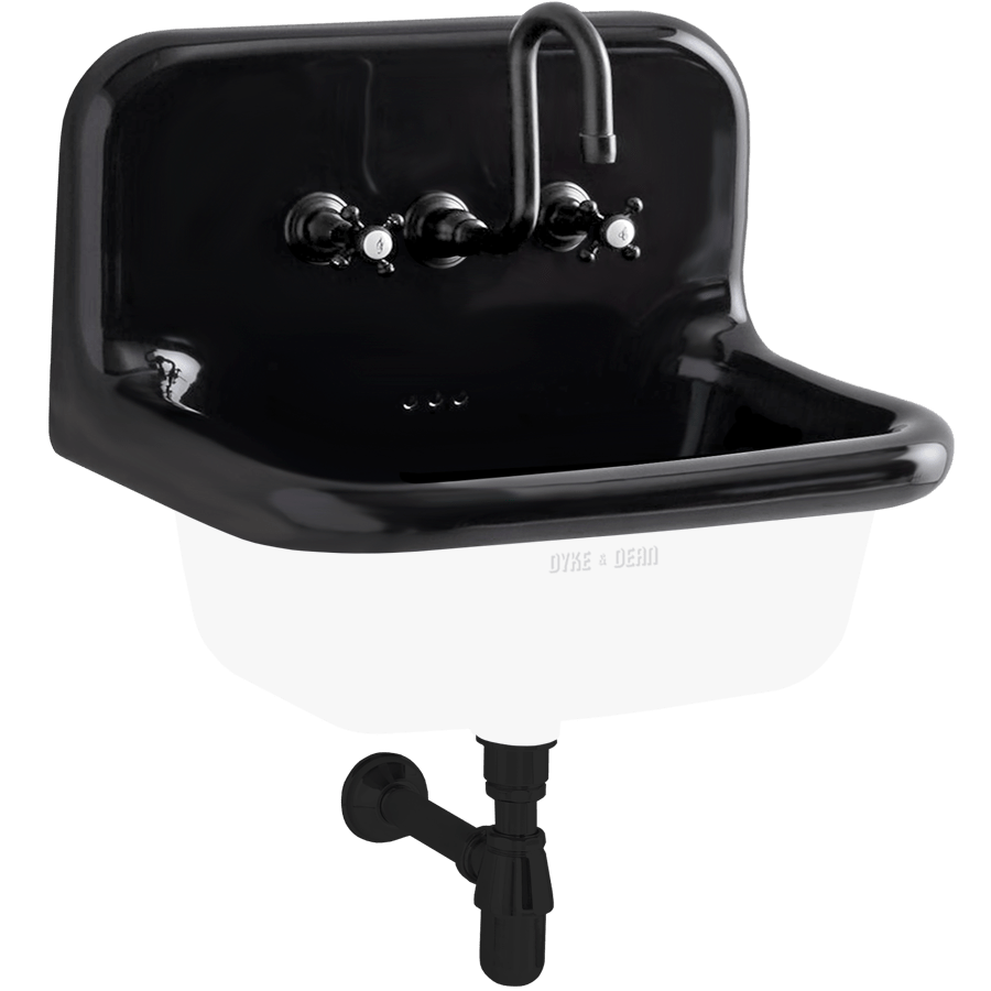 CERAMIC MOUNTED MEDIUM SINK WITH COLOUR OPTIONS - DYKE & DEAN