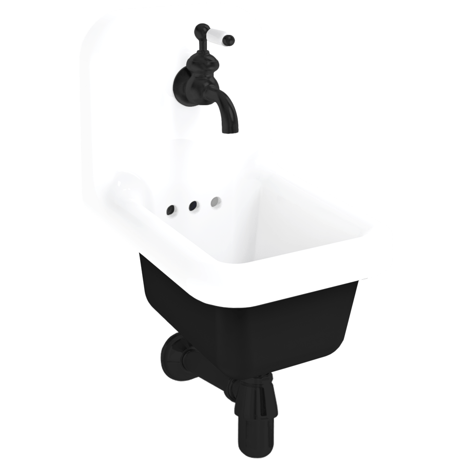 CERAMIC MOUNTED NARROW SINK - DYKE & DEAN