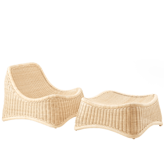 CHILL LOUNGE CHAIR & STOOL RATTAN - DYKE & DEAN