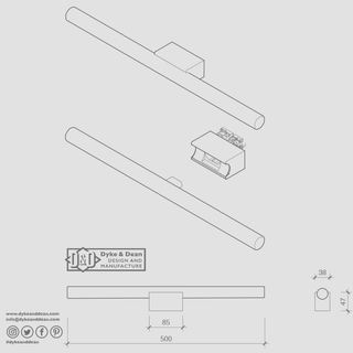 CHROME PEG TUBE BULB MOUNT - DYKE & DEAN