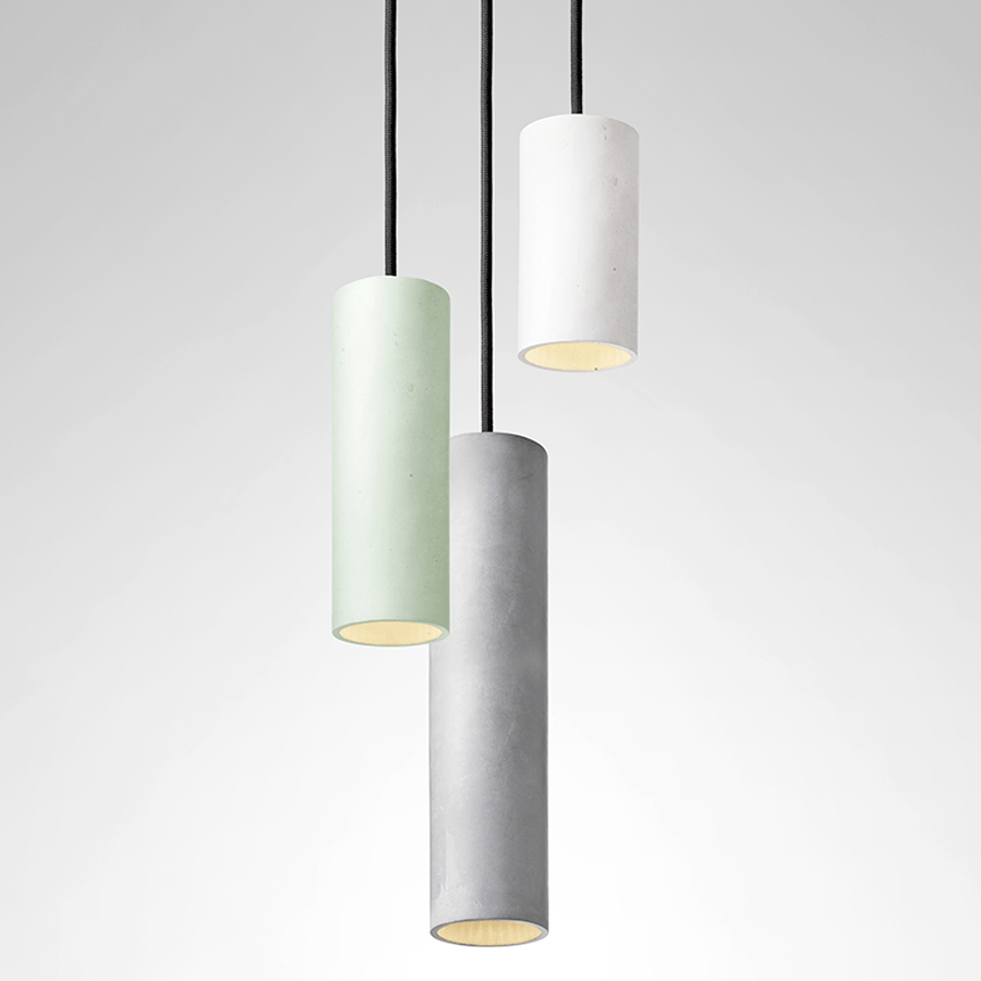 CONCRETE CYLINDER PENDANTS SHORT - DYKE & DEAN