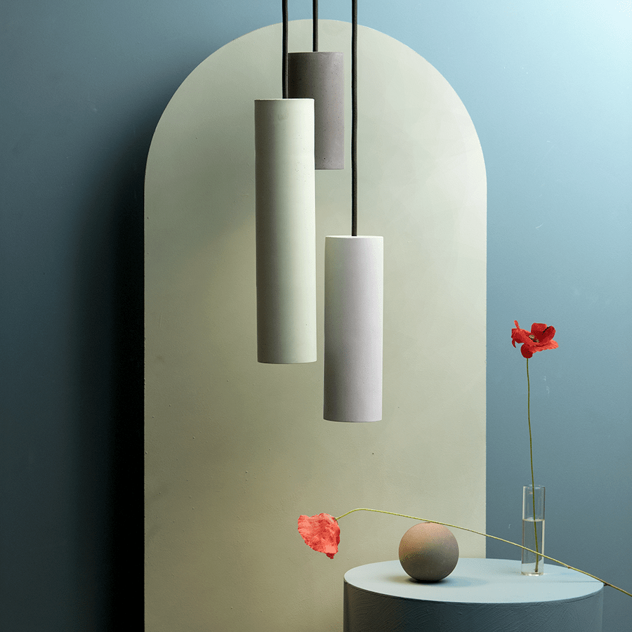 CONCRETE CYLINDER PENDANTS SHORT - DYKE & DEAN