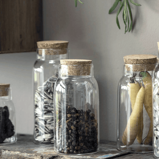 CORK GLASS STORAGE JAR 210ML - DYKE & DEAN