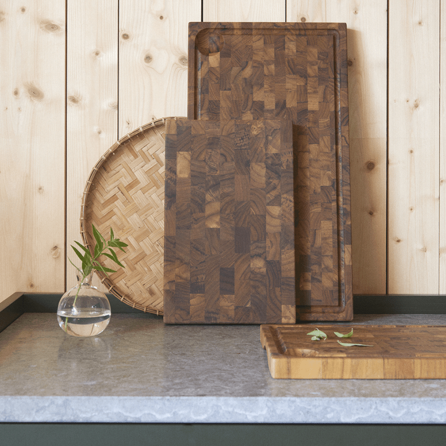 DANIA TEAK BLOCK CUTTING BOARD - DYKE & DEAN