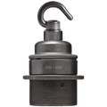 DARK BRASS E27 METAL BULB HOLDER WITH HOOK - DYKE & DEAN