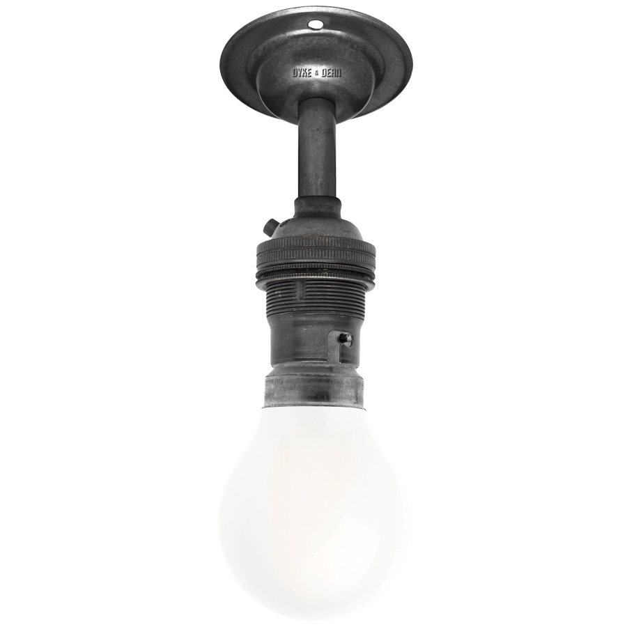 DARK BRASS FIXED EXTENDED BAYONET WALL BULB HOLDER - DYKE & DEAN