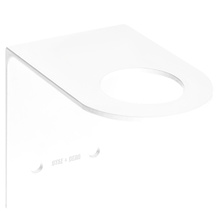 D&D SOAP PUMP WALL BRACKET WHITE - DYKE & DEAN