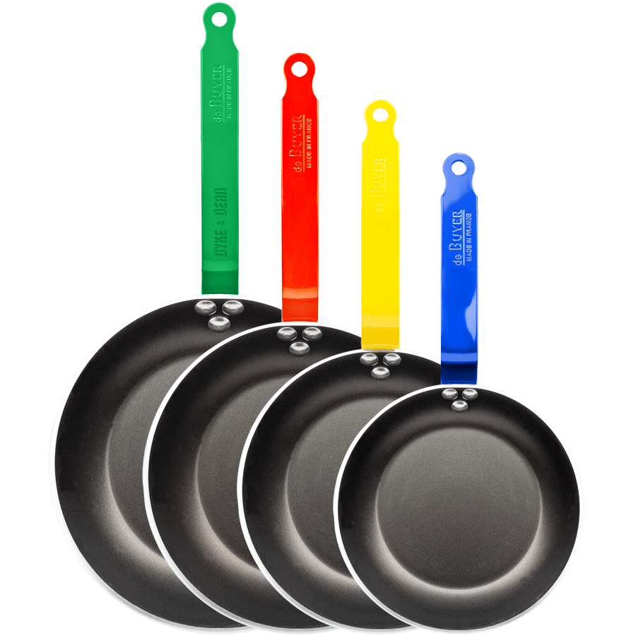 DE BUYER CHOC FRYING PANS YELLOW HANDLES - DYKE & DEAN