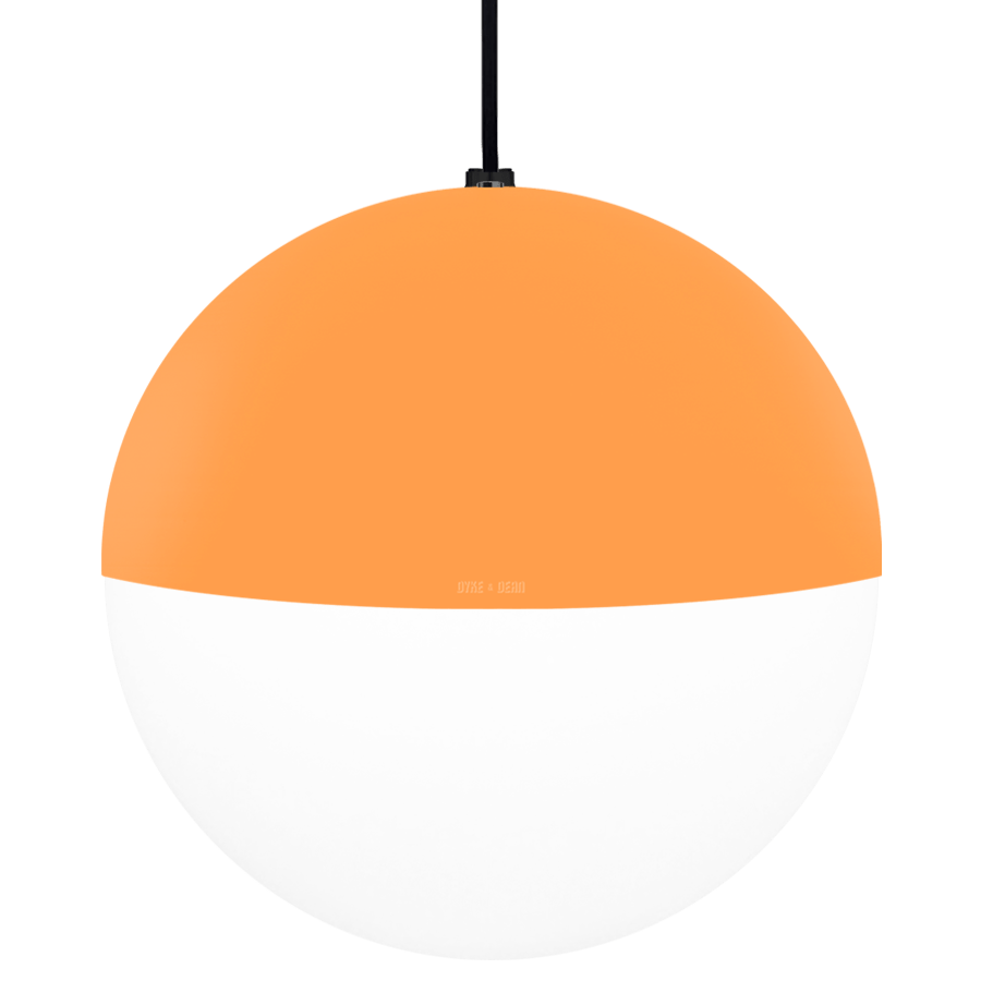 DOME CAPPED OPAL GLOBE PENDANT BESPOKE COLOUR 300MM - DYKE & DEAN