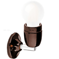 DYKE & DEAN BROWN CERAMIC LAMP CHROME ELBOW - DYKE & DEAN