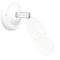 DYKE & DEAN LARGE WHITE CERAMIC LAMP CHROME ELBOW - DYKE & DEAN