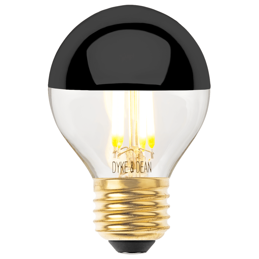 DYKE & DEAN LED BLACK CAP E27 GOLF BALL BULB - DYKE & DEAN