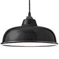ENAMEL BLACK NECK VENT SHADE - DYKE & DEAN