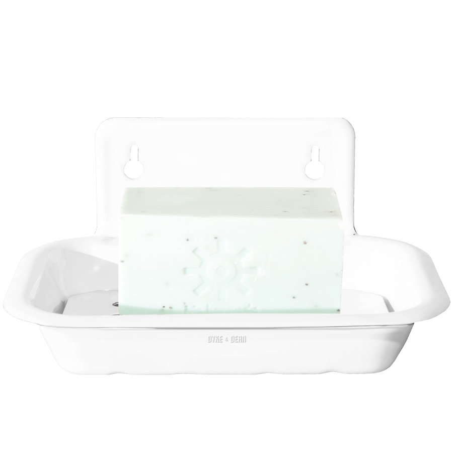 ENAMEL WALL MOUNTED SOAP DISH - DYKE & DEAN