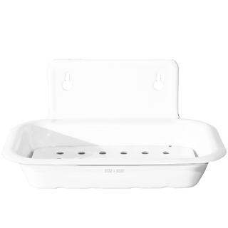 ENAMEL WALL MOUNTED SOAP DISH - DYKE & DEAN