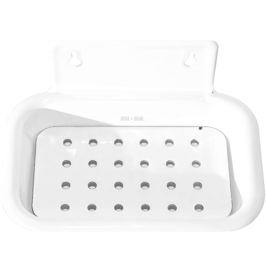 ENAMEL WALL MOUNTED SOAP DISH - DYKE & DEAN