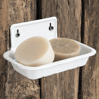 ENAMEL WALL MOUNTED SOAP DISH - DYKE & DEAN