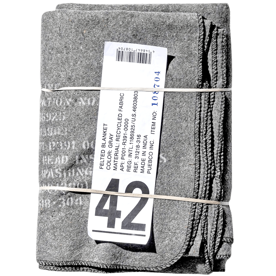 FELTED RECYCLED GREY BLANKET - DYKE & DEAN