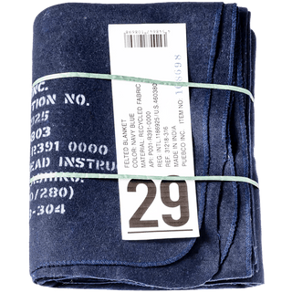 FELTED RECYCLED NAVY BLANKET - DYKE & DEAN