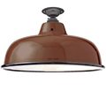 FIXED NECK VENT BROWN ENAMEL SHADE - DYKE & DEAN