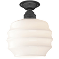 FIXED OPAL RIPPLE GLASS SHADE SMALL - DYKE & DEAN