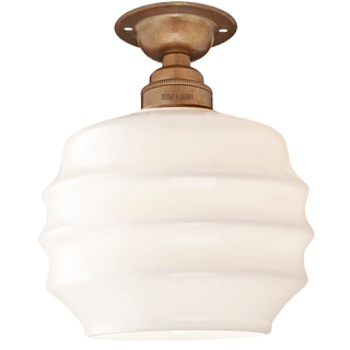 FIXED OPAL RIPPLE GLASS SHADE SMALL - DYKE & DEAN